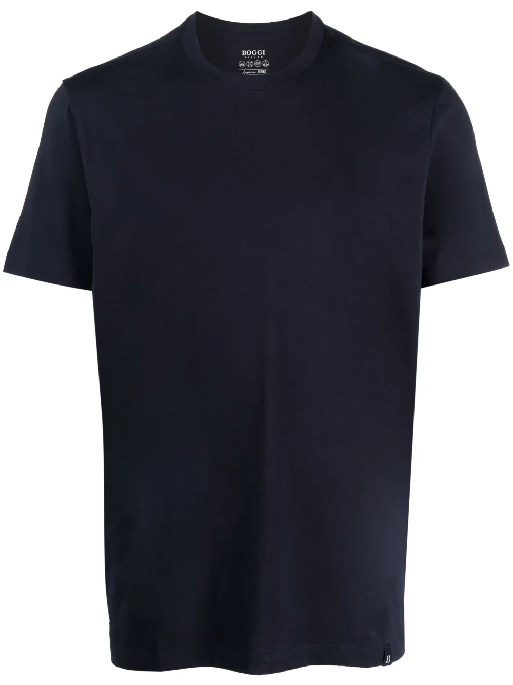 Boggi Milano T-shirt met ronde hals Blauw