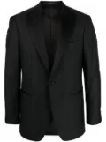 Boggi Milano single-breasted wool tuxedo jacket - Black
