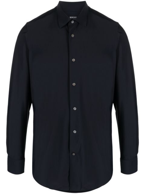 Boggi Milano button-up stretch shirt Men