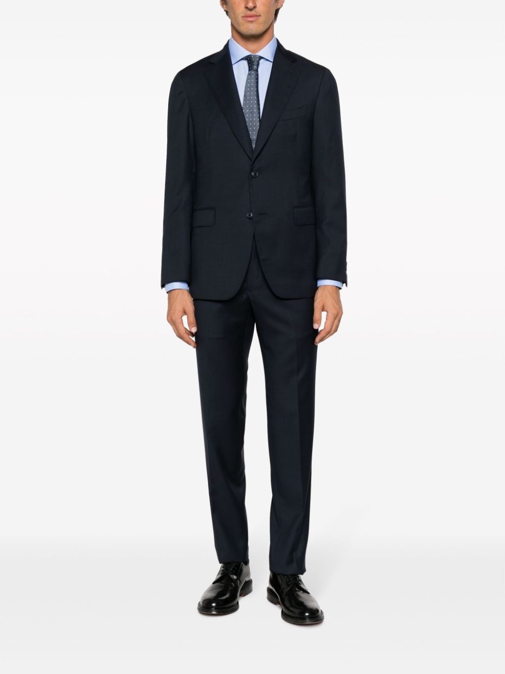 Shop Boggi Milano Single-breasted Wool Blazer In Blue