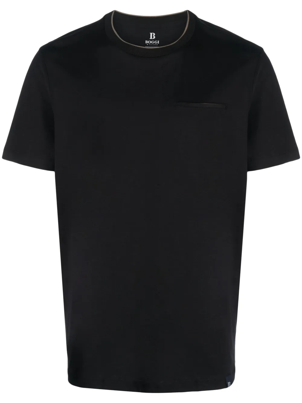 Boggi Milano T-shirt van katoenmix Zwart