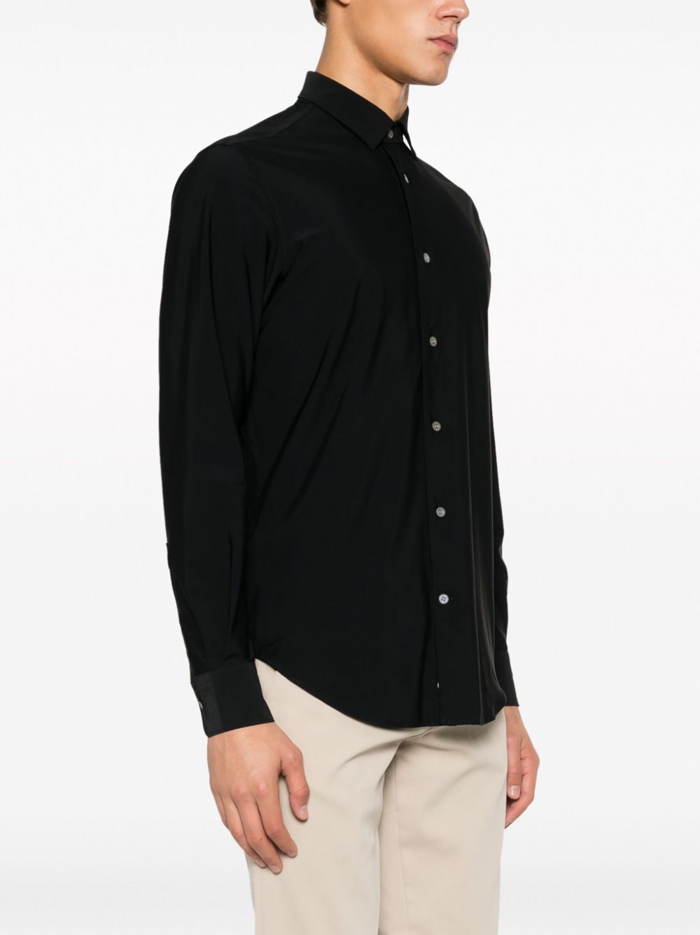 Boggi Milano classic-collar stretch shirt Men