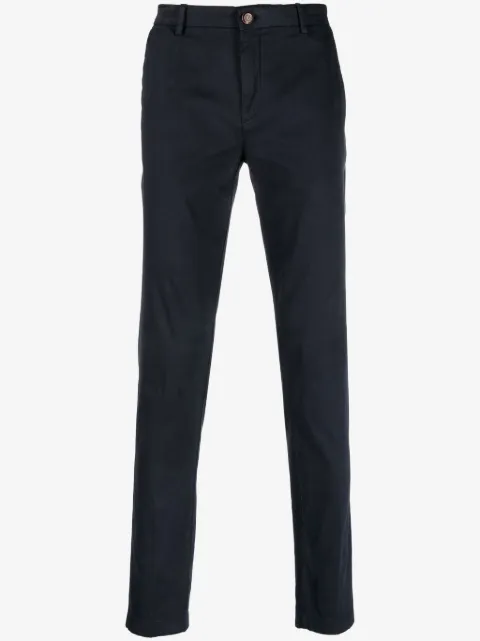 Boggi Milano straight-leg stretch-cotton chino trousers