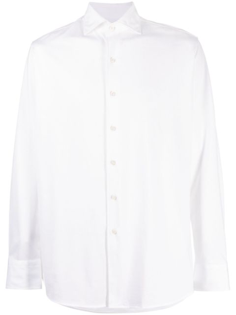 Boggi Milano spread-collar cotton shirt