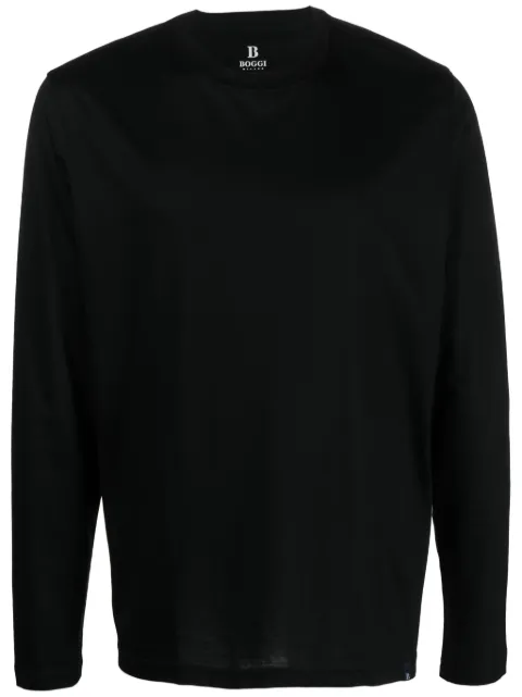 Boggi Milano long-sleeved cotton T-shirt