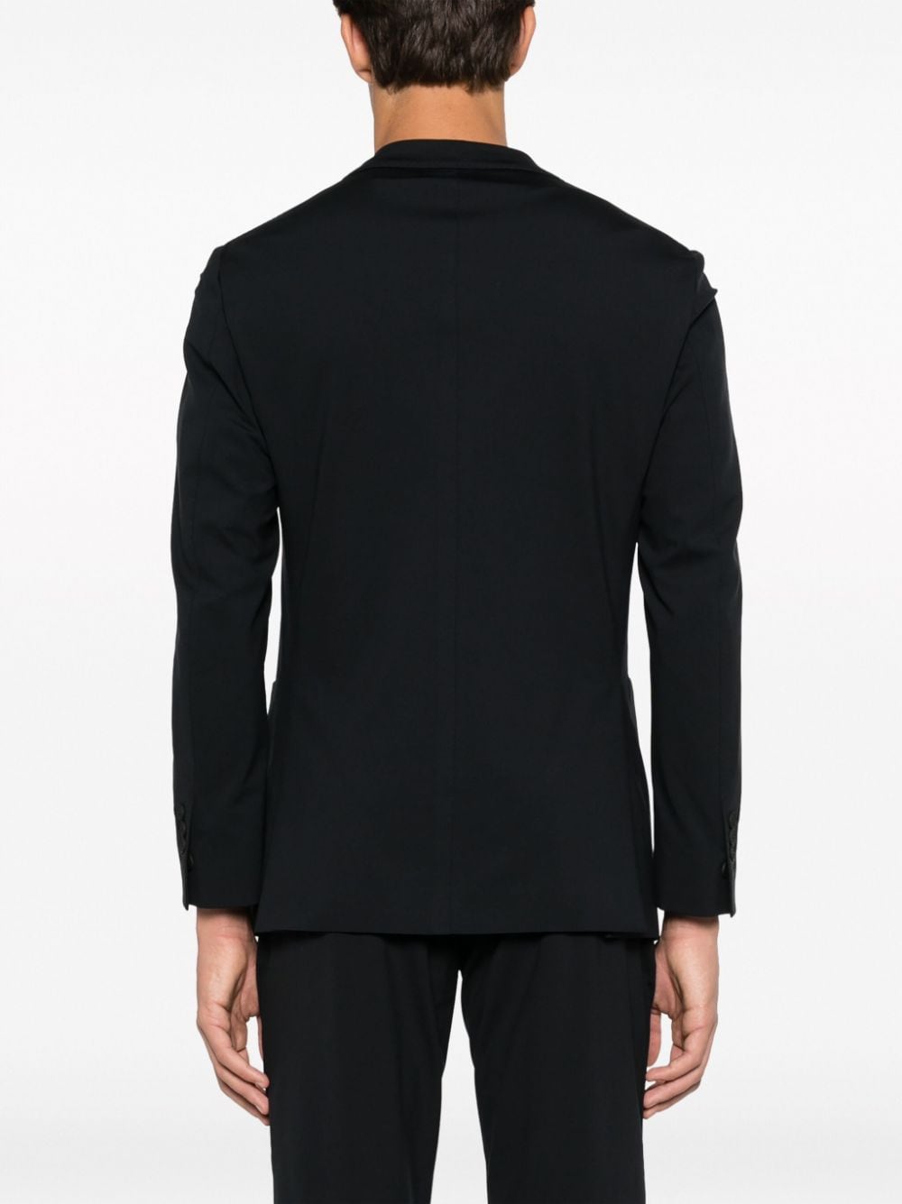 Shop Boggi Milano Peak-lapels Single-breasted Blazer In Black