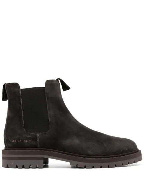 Common Projects serial-number suede Chelsea boots