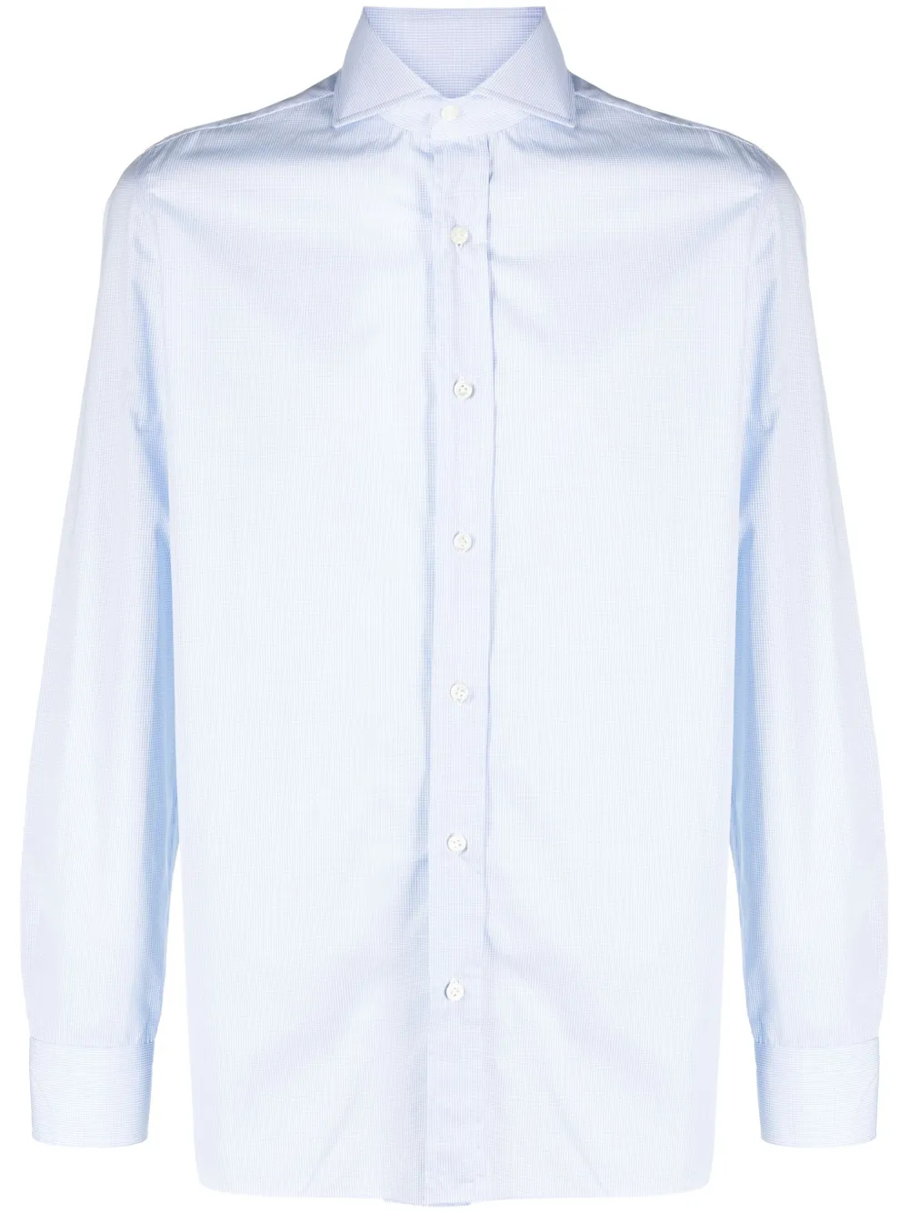 Borrelli long-sleeve checked cotton shirt