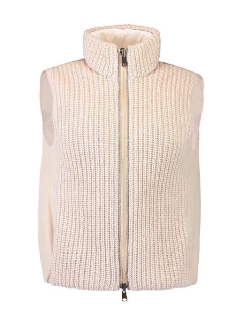 Brunello Cucinelli reversible ribbed-knit cashmere gilet Women