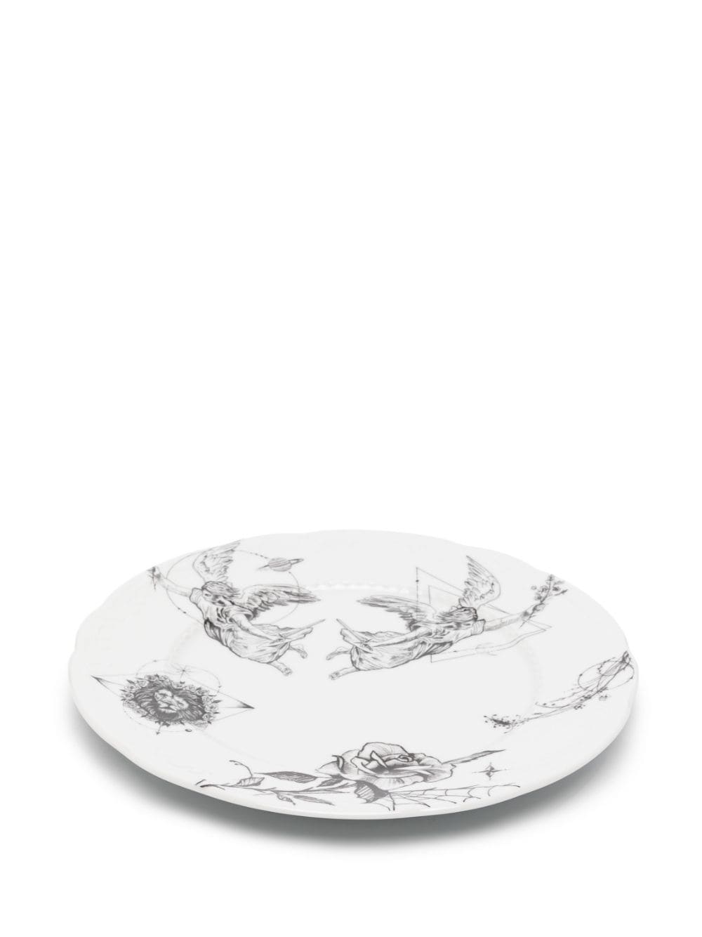 Shop Golden Goose X Dr Woo Graphic-print Porcelain Plate In White