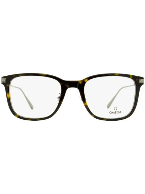 OMEGA EYEWEAR نظارة بإطار مربع وتأثير صدف السلحفاة