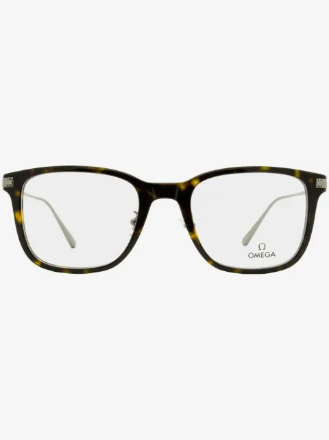 OMEGA EYEWEAR tortoiseshell square-frame glasses