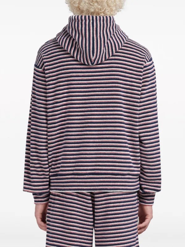 【MARNI】 Striped cotton-blend hoodie Marni Striped Cotton Hoodie | Saks Fifth Avenue