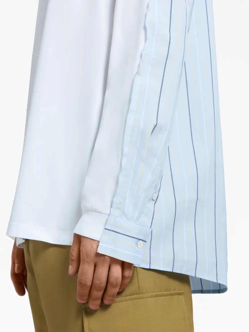 Affordable Marni contrasting panel-detail cotton T-shirt Men