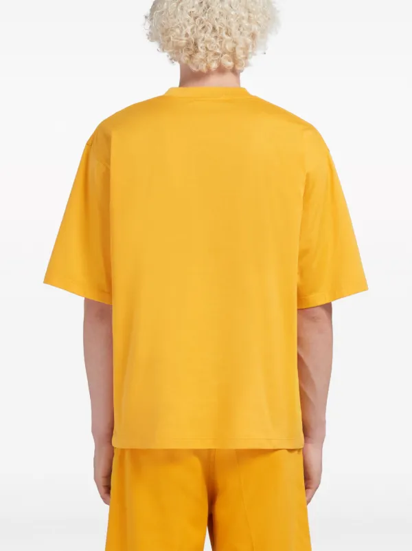 Marni logo-print Cotton T-shirt | Yellow | FARFETCH