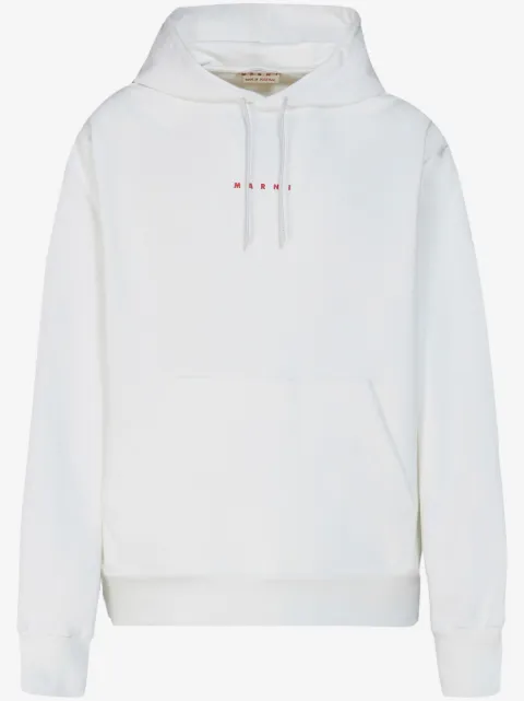 Marni logo-print cotton hoodie