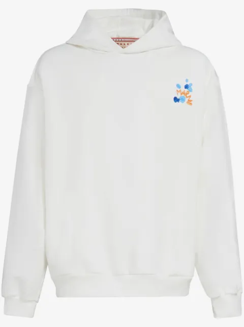 Marni logo-print cotton hoodie