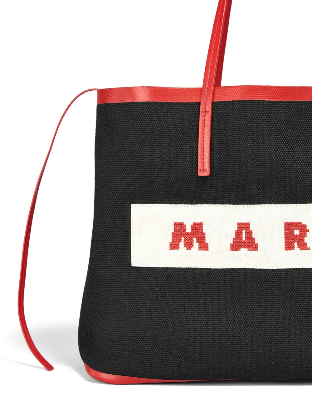 Affordable Marni small Janus logo-embroidered tote bag Men