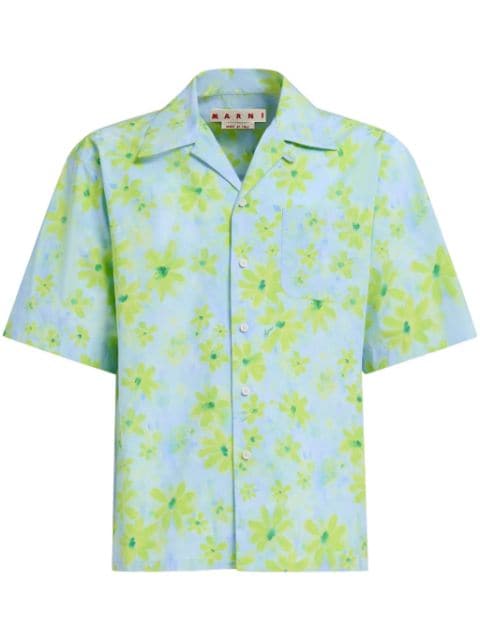 Marni floral-print cotton shirt