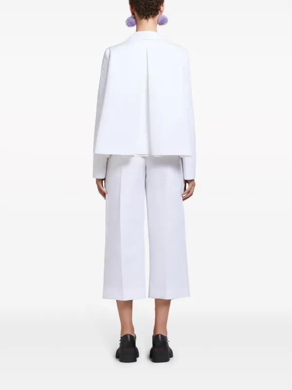 Marni クロップド ワイドパンツ | ホワイト | FARFETCH JP