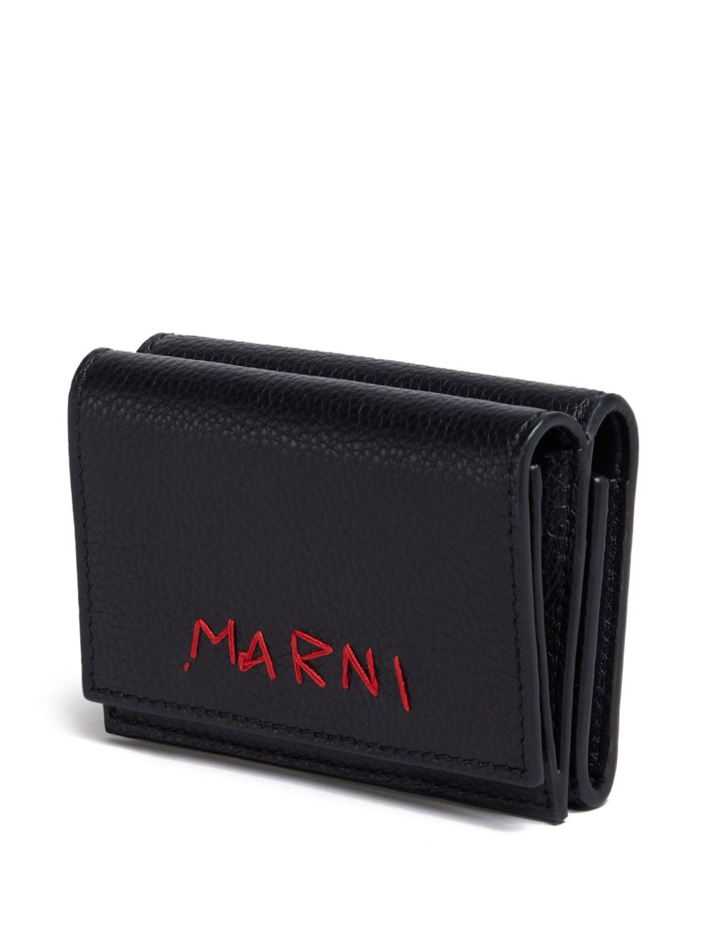 Marni logo-applique leather wallet Men