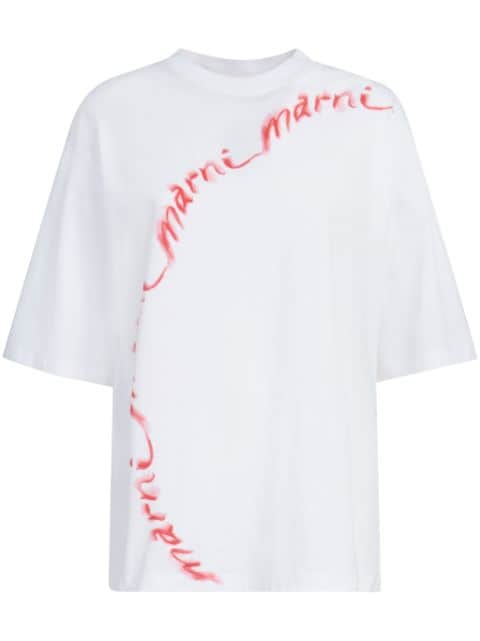 Marni t-shirt en coton à logo imprimé