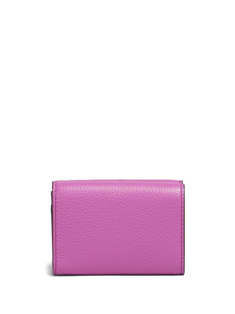 Shop Marni Logo-embroidered Tri-fold Leather Wallet In Pink