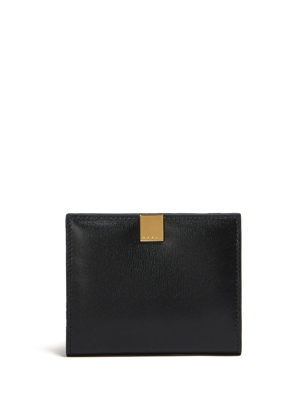 Marni Tri-fold Leather Wallet In Black