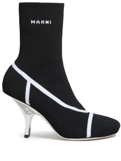 Bottines à logo intarsia - Marni - Modalova