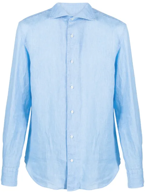 Chemise en lin à manches longues - Boggi Milano - Modalova