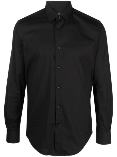 Boggi Milano button-up cotton-blend shirt Men