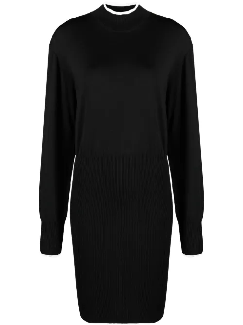 Robe courte en maille à col montant - REMAIN - Modalova