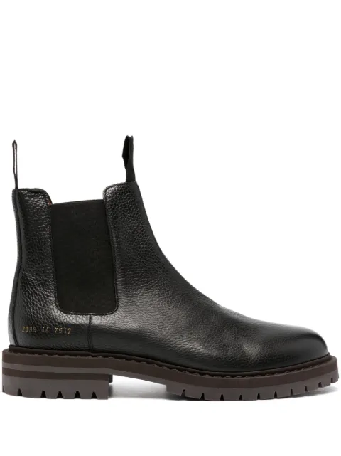 Common Projects serial-number leather Chelsea boots