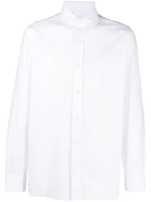 Chemise en coton à boutonnière - Borrelli - Modalova