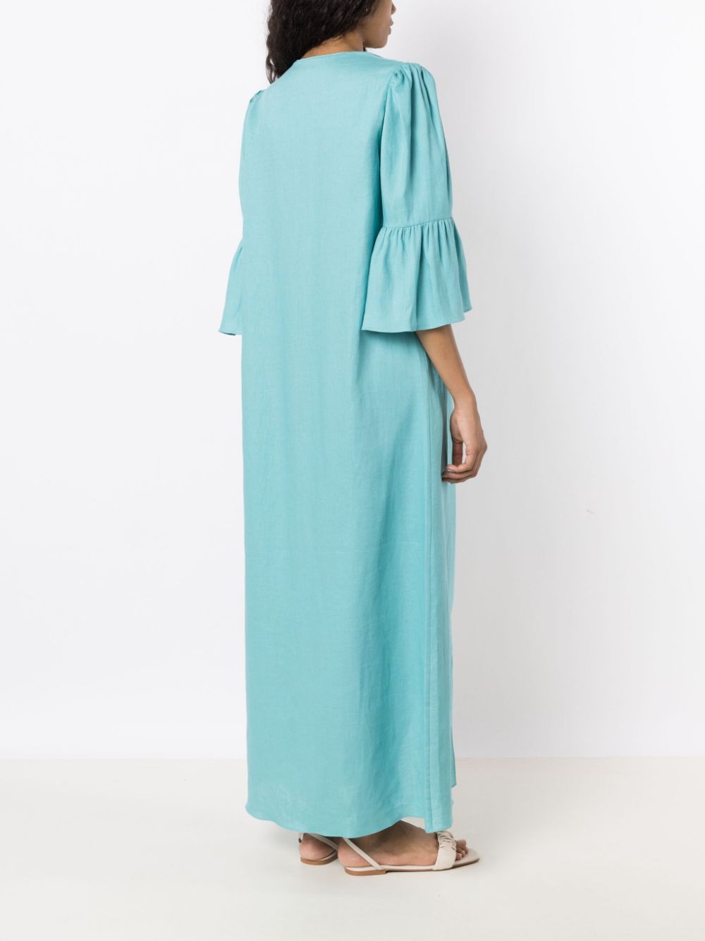 Adriana Degreas Orquidea Vintage Linen Maxi Robe - Farfetch