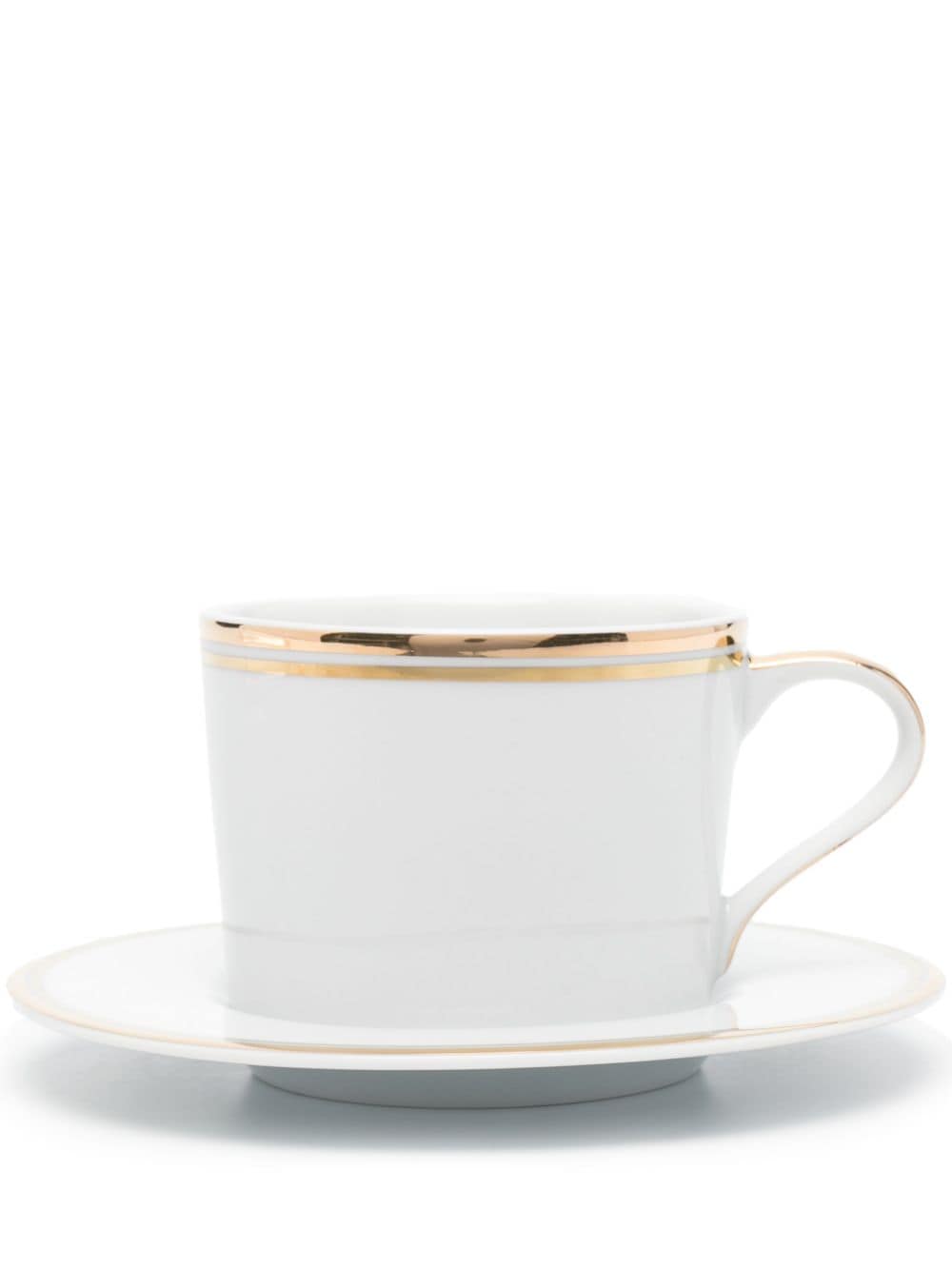 Ralph Lauren Wilshire Porcelain Tea Cup And Saucer In White