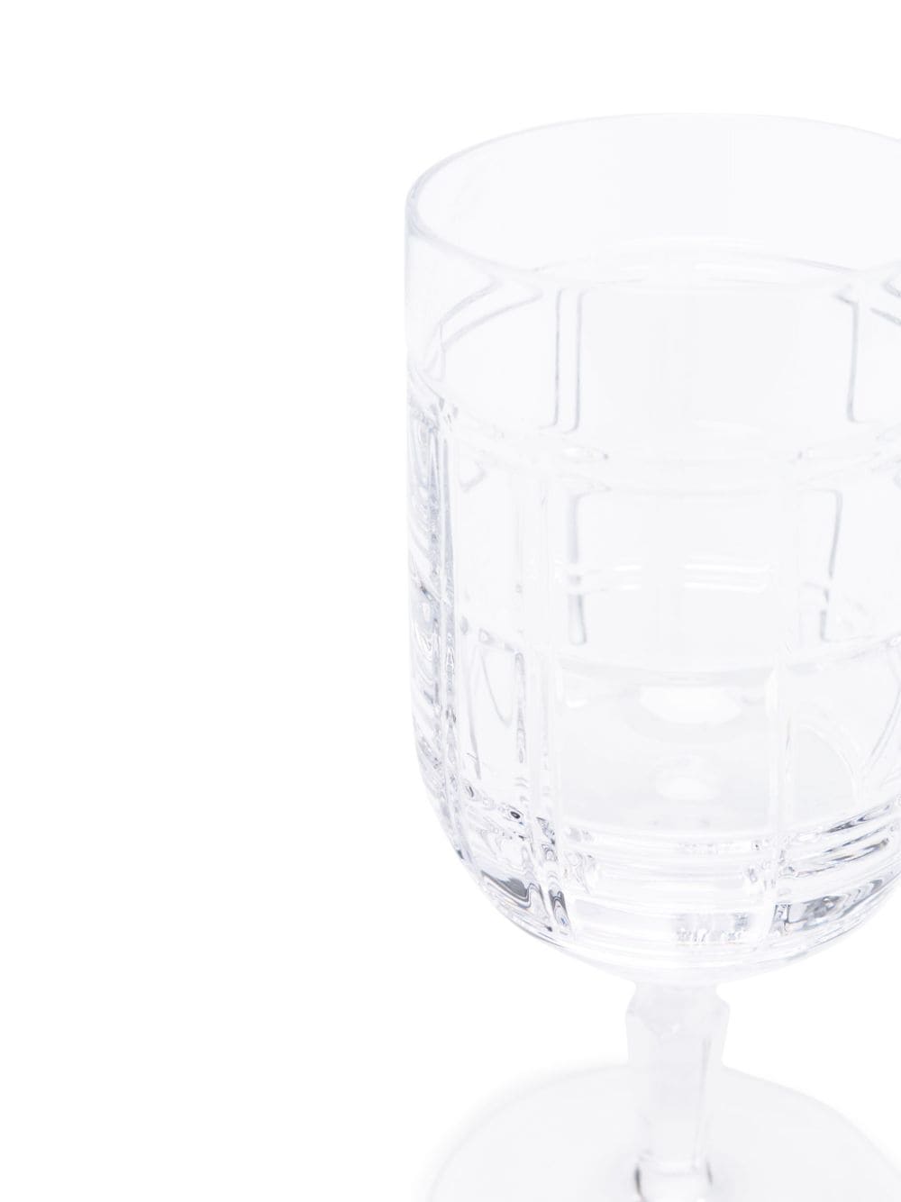 Shop Ralph Lauren Hudson Plaid Beverage Glass In Neutrals