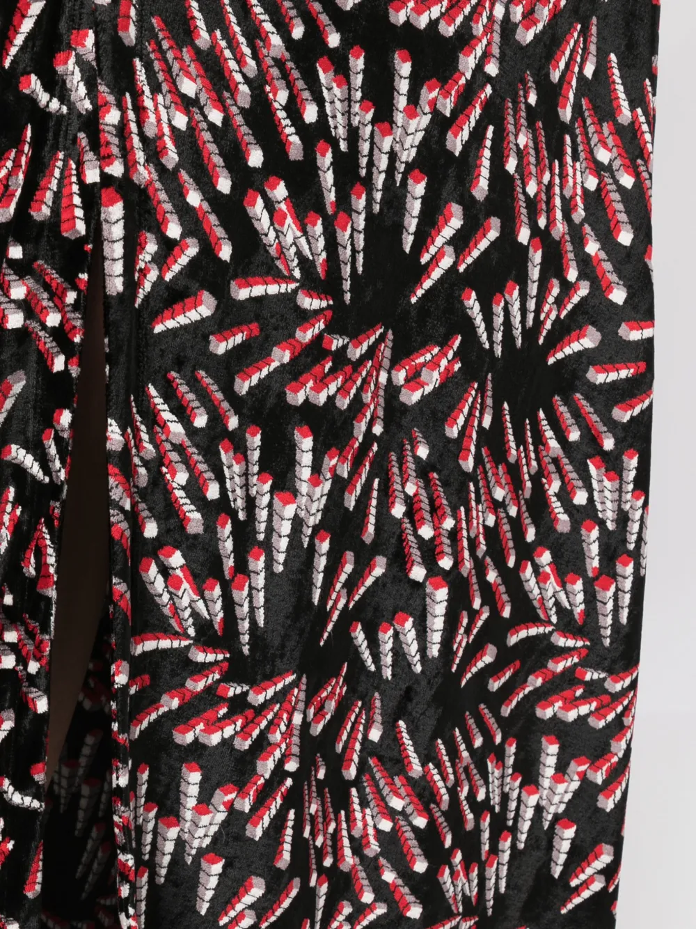 Rabanne Maxi-jurk met print Zwart