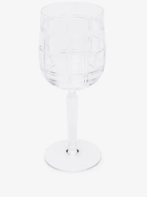 Ralph Lauren Home Hudson plaid wine glass (7.6cm)