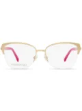 Swarovski 5444 butterfly-frame semi-rimless glasses - Gold