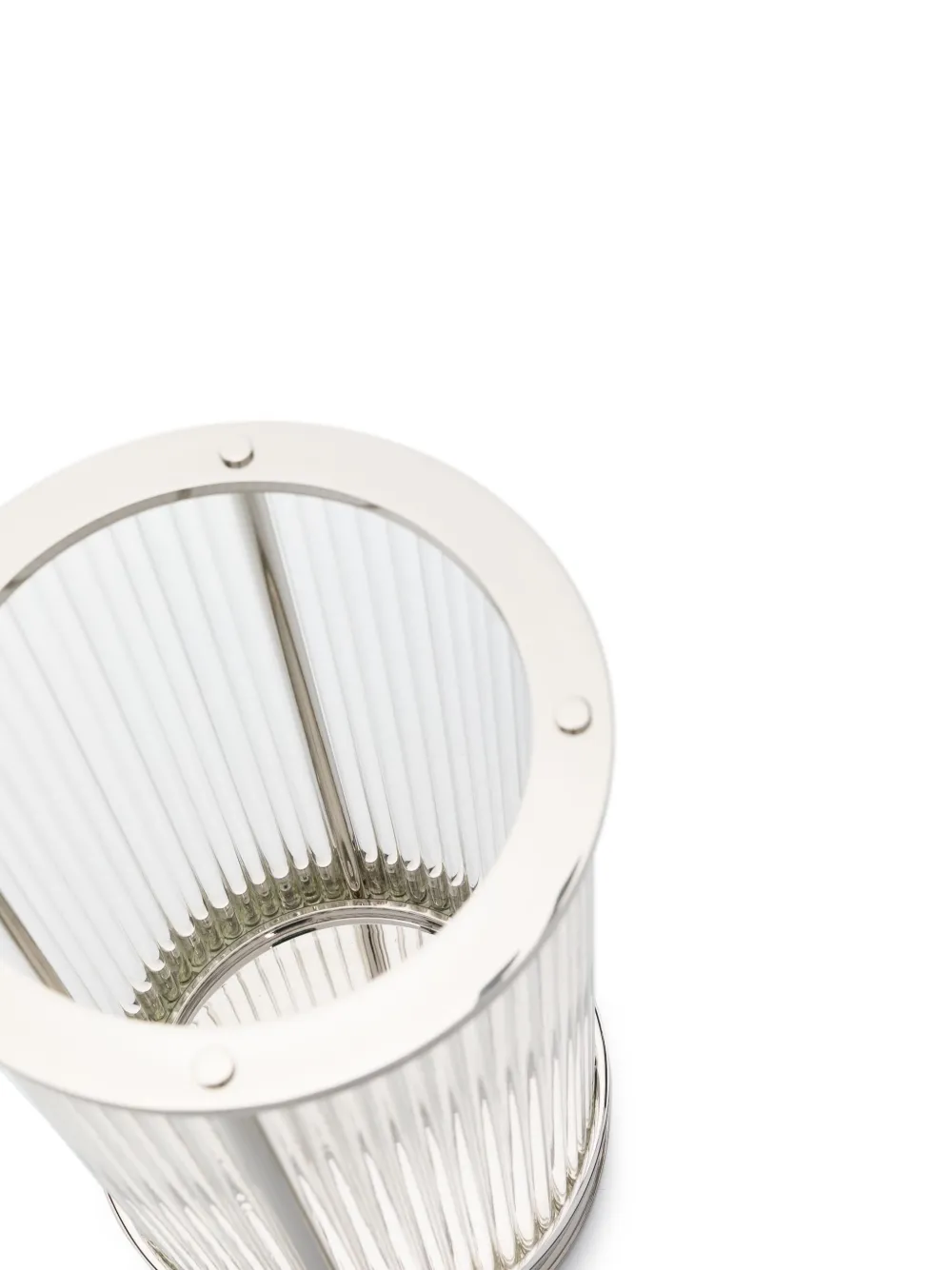 Polo Ralph Lauren Small Allen Glass Candle Holder (27.9 Cm X 15.2 Cm) In White