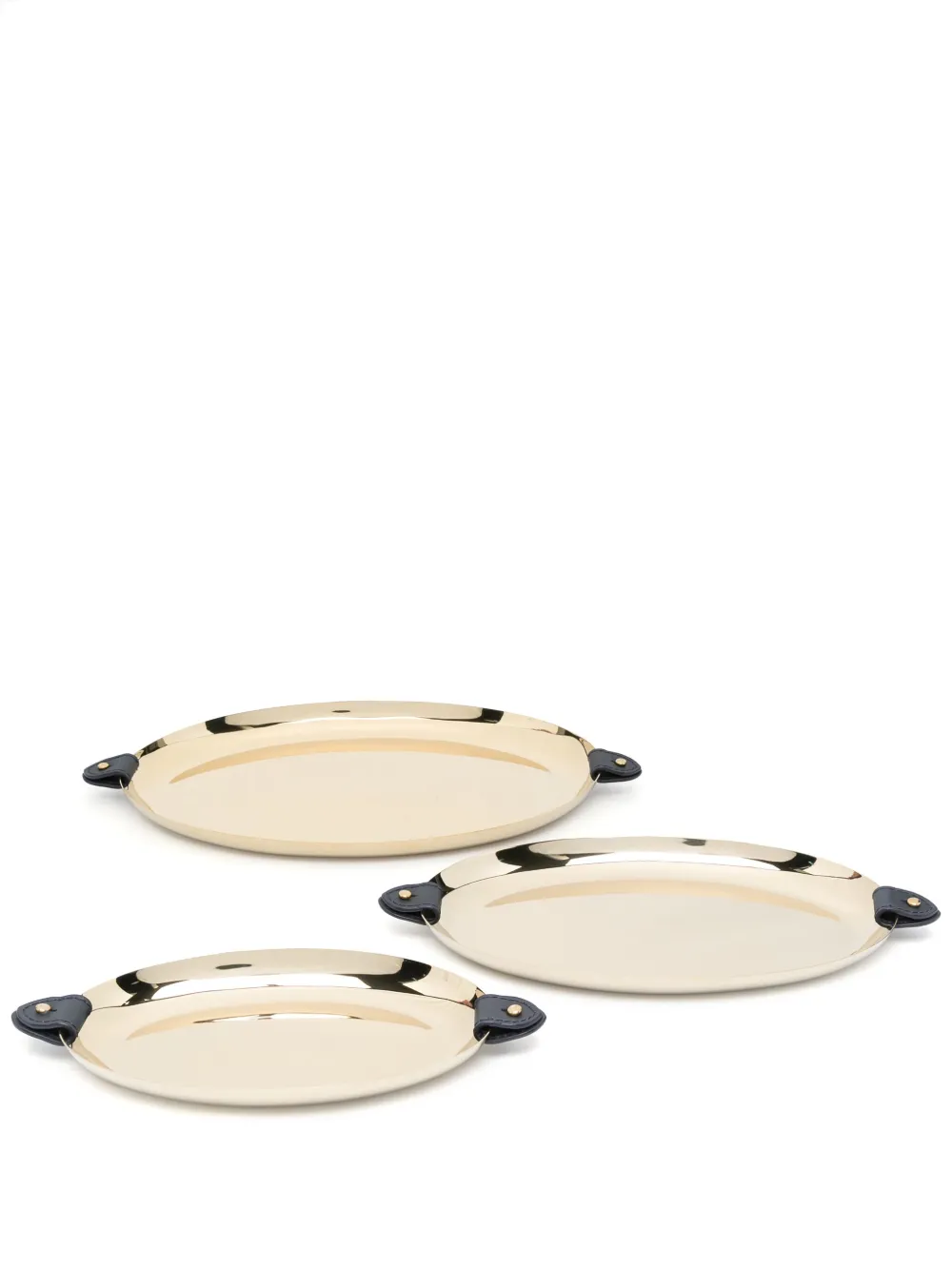 Ralph Lauren Home Wyatt nesting tary (set of three) | Gold | Image 1