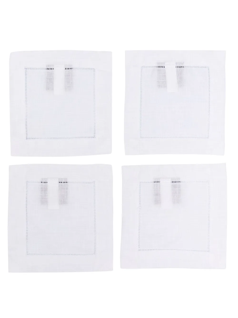 Ralph Lauren Kenmore Linen Cocktail Napkins (set Of 4) In White