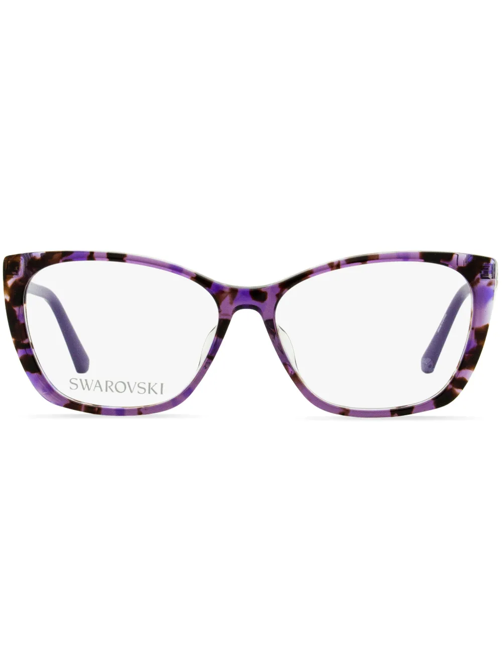 Swarovski Eyewear 5383 tortoiseshell butterfly-frame glasses | Purple | Image 1