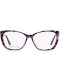 Swarovski 5383 tortoiseshell butterfly-frame glasses - Purple