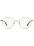 Swarovski 5424 oval-frame crystal glasses - Gold