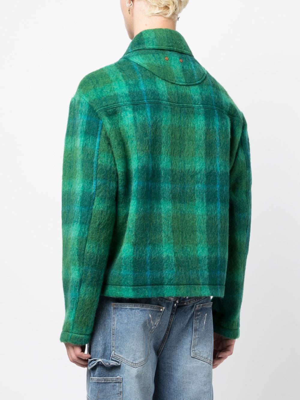 Shop Andersson Bell Toulouse Checked Shirt Jacket In Green