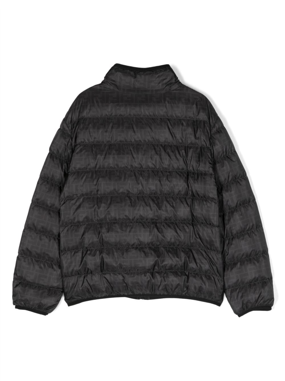 Shop Fendi Ff-motif Padded Jacket In Black