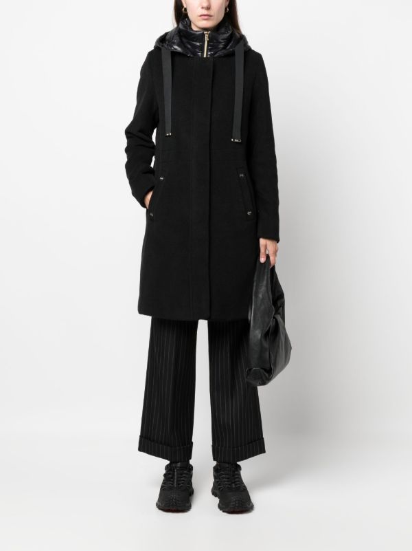 Herno Hooded single breasted Alpaca wool blend Coat Farfetch