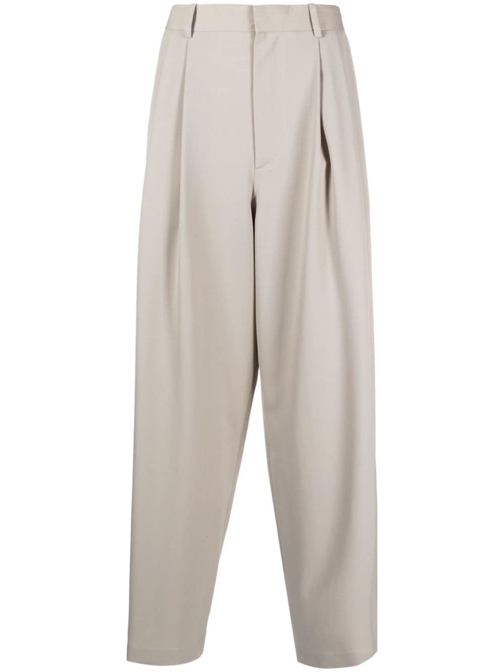 The Row Pleated Wide-leg Trousers In Grey